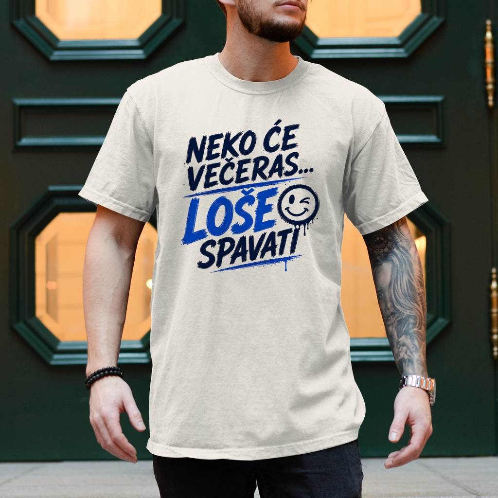 Herren T-Shirt Neko ce veceras lose spavati