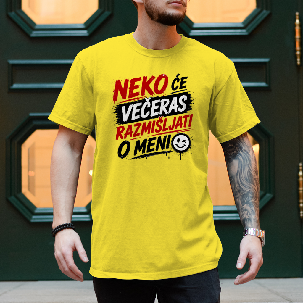 Herren T-Shirt Neko ce veceras razmisljati o meni