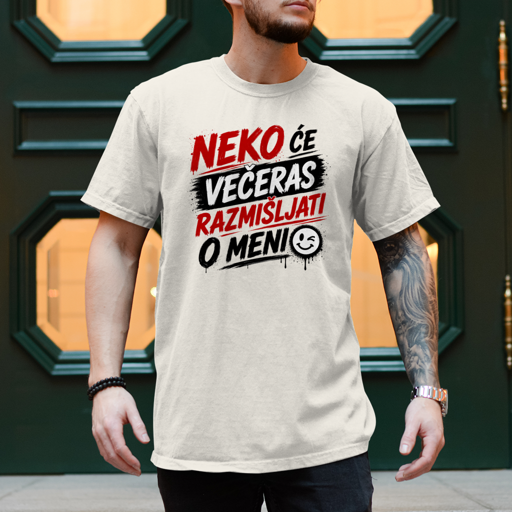 Herren T-Shirt Neko ce veceras razmisljati o meni
