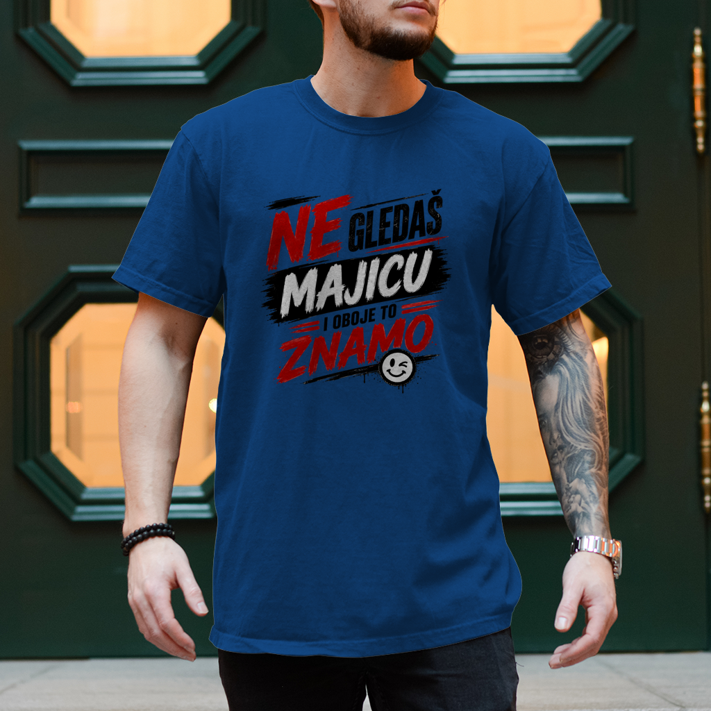 Herren T-Shirt Ne gledas majicu