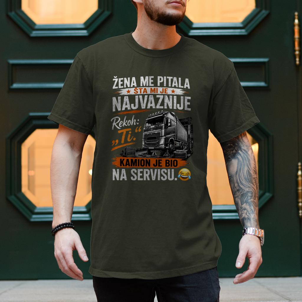Muška majica Kamion na servisu