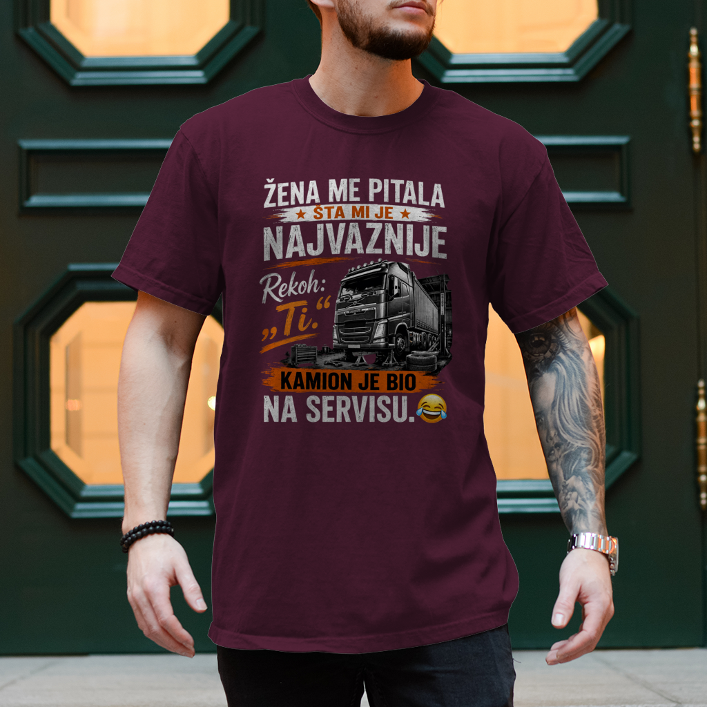 Muška majica Kamion na servisu