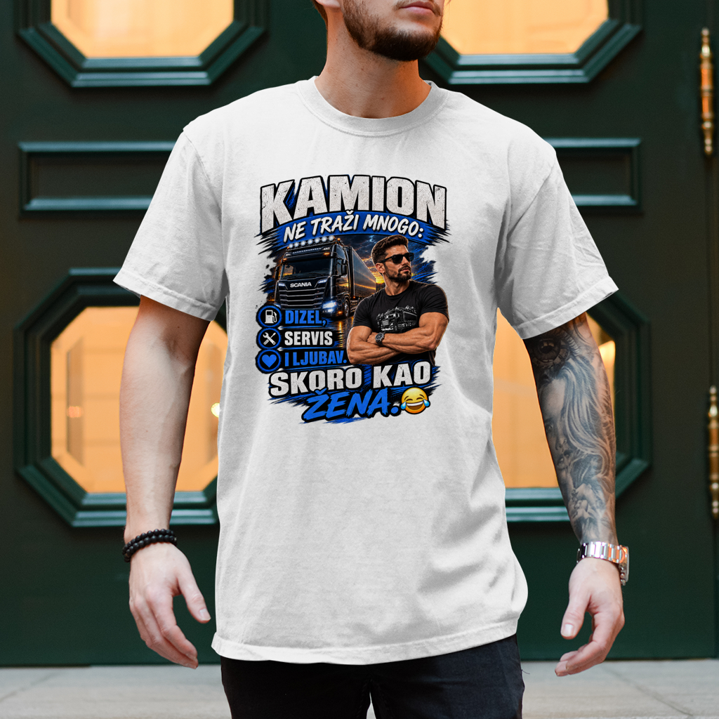 Herren T-Shirt Kamion kao zena