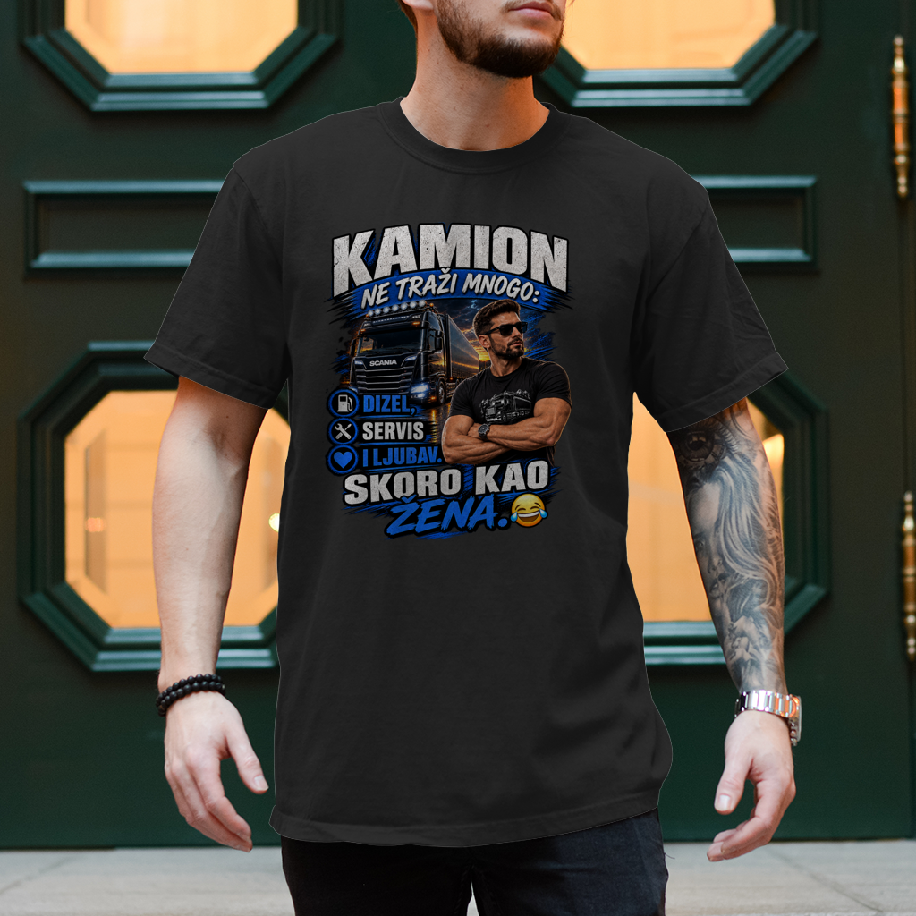 Herren T-Shirt Kamion kao zena