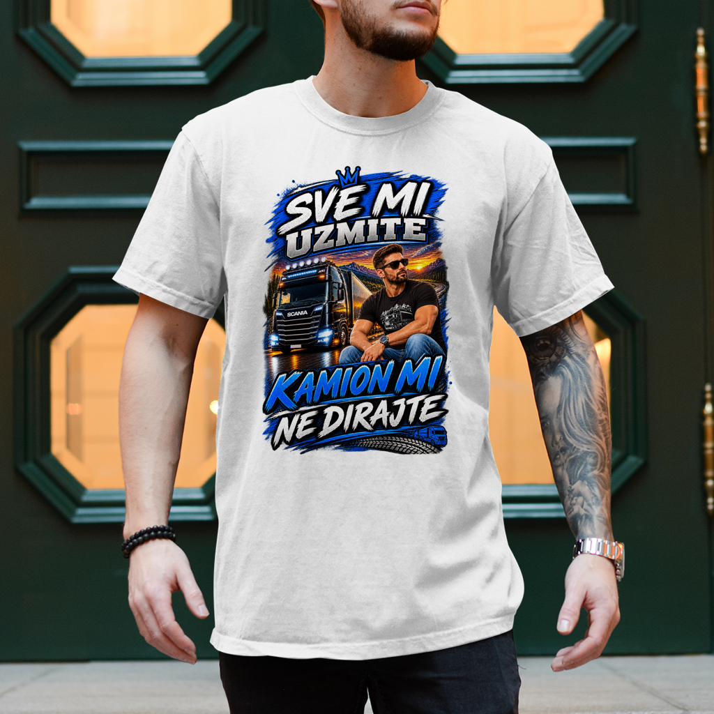 Herren T-Shirt Kamion mi ne dirajte