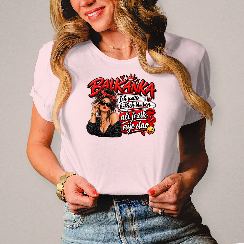 Damen T-Shirt Ich wollte höflich bleiben