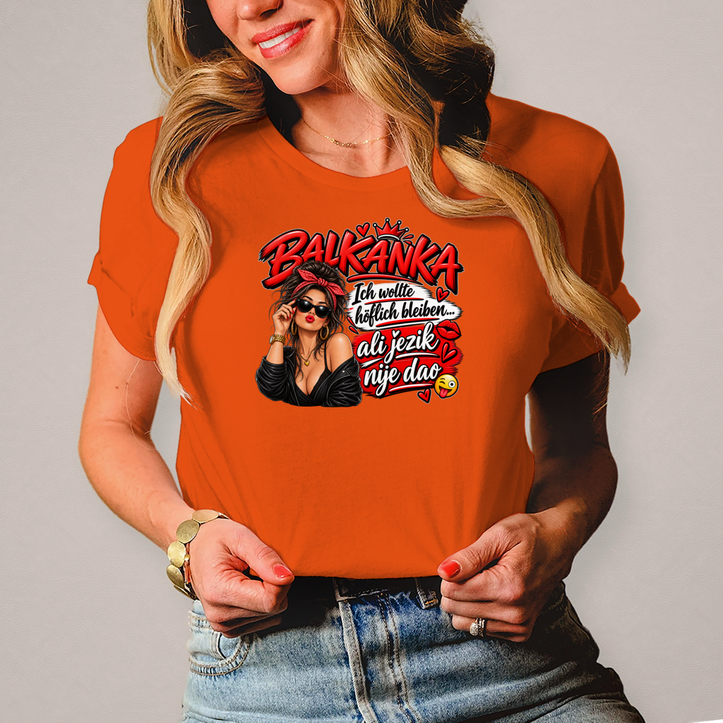 Damen T-Shirt Ich wollte höflich bleiben
