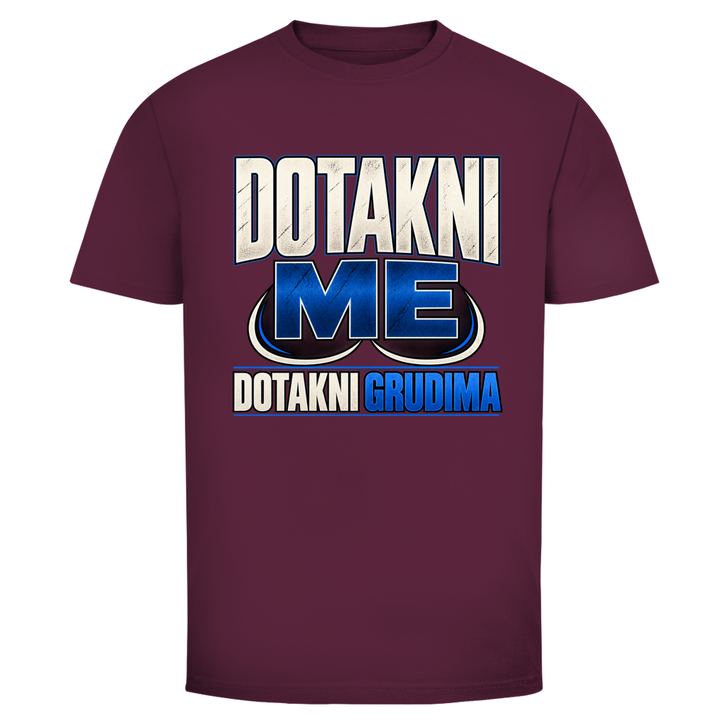 Herren T-Shirt  Mitar Mirić „Dotakni me“ - Blau simple design