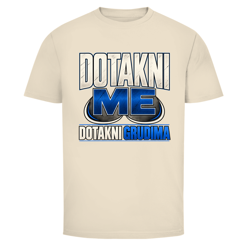 Herren T-Shirt  Mitar Mirić „Dotakni me“ - Blau simple design