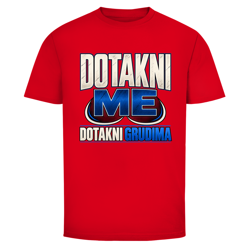 Herren T-Shirt  Mitar Mirić „Dotakni me“ - Blau simple design