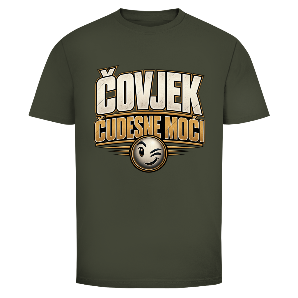 Herren T-Shirt  Mitar Mirić „Covjek cudesne moci“ | Balkan Kult Shirt Rot