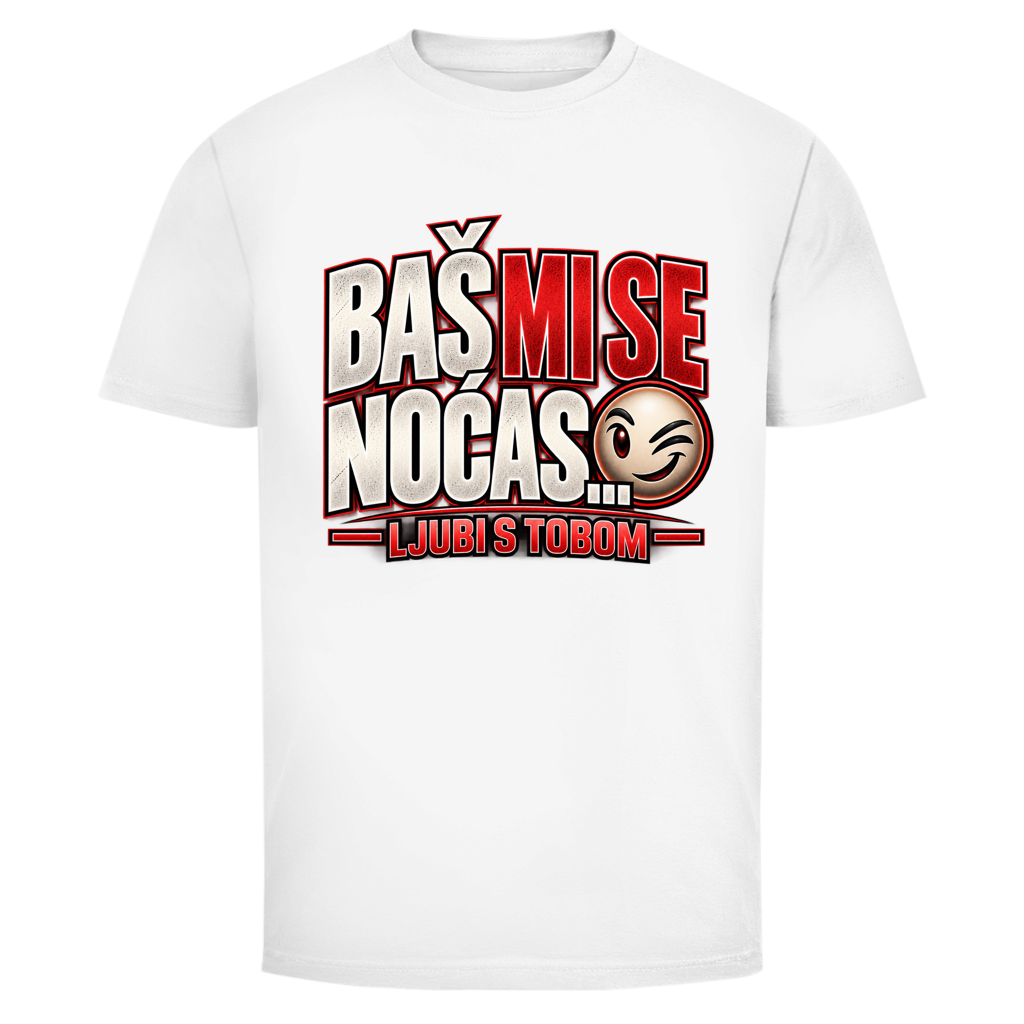 Herren T-Shirt  Mitar Mirić „Bas mi se nocas ljubi s tobom“  Rot | Balkan Kult Shirt Rot