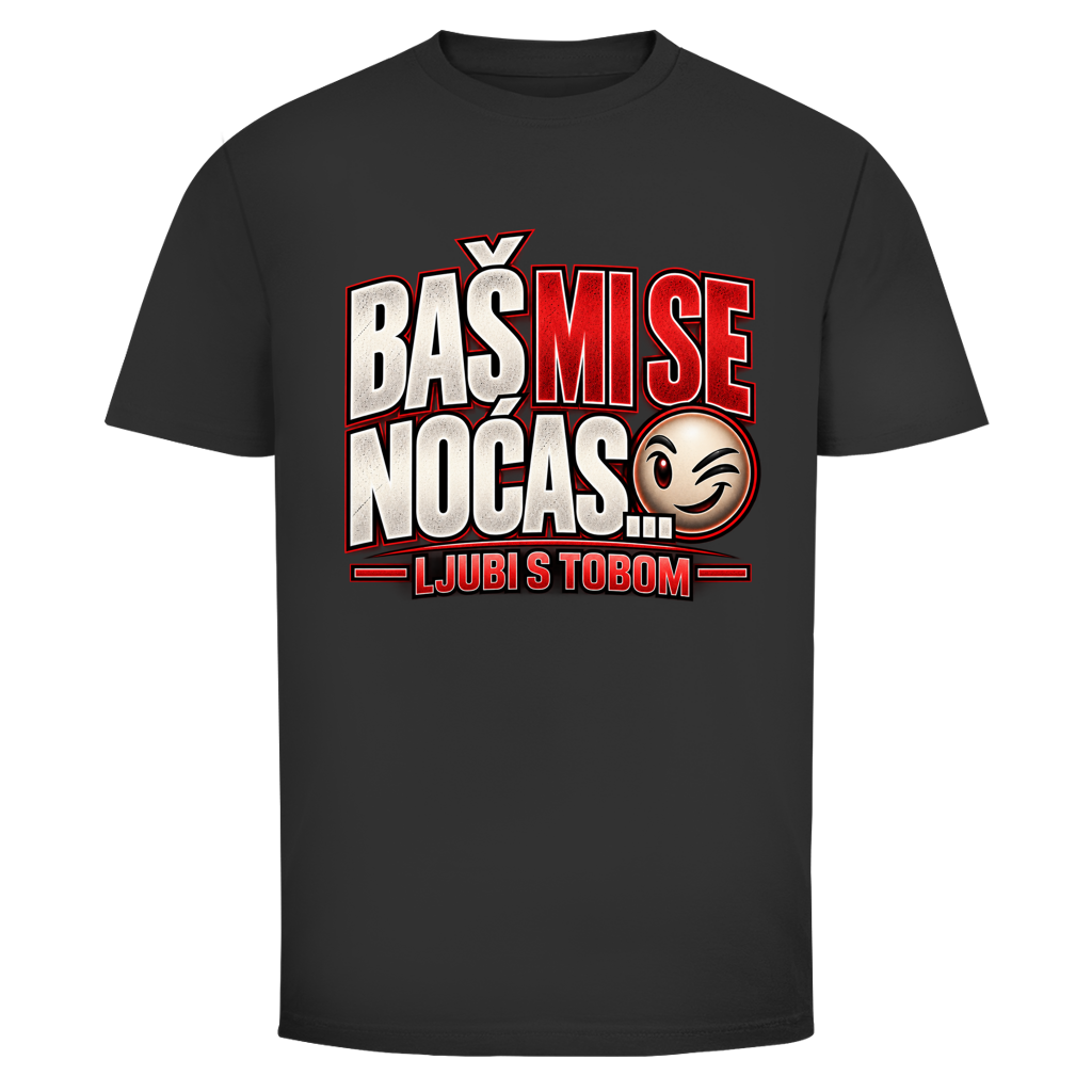Herren T-Shirt  Mitar Mirić „Bas mi se nocas ljubi s tobom“  Rot | Balkan Kult Shirt Rot