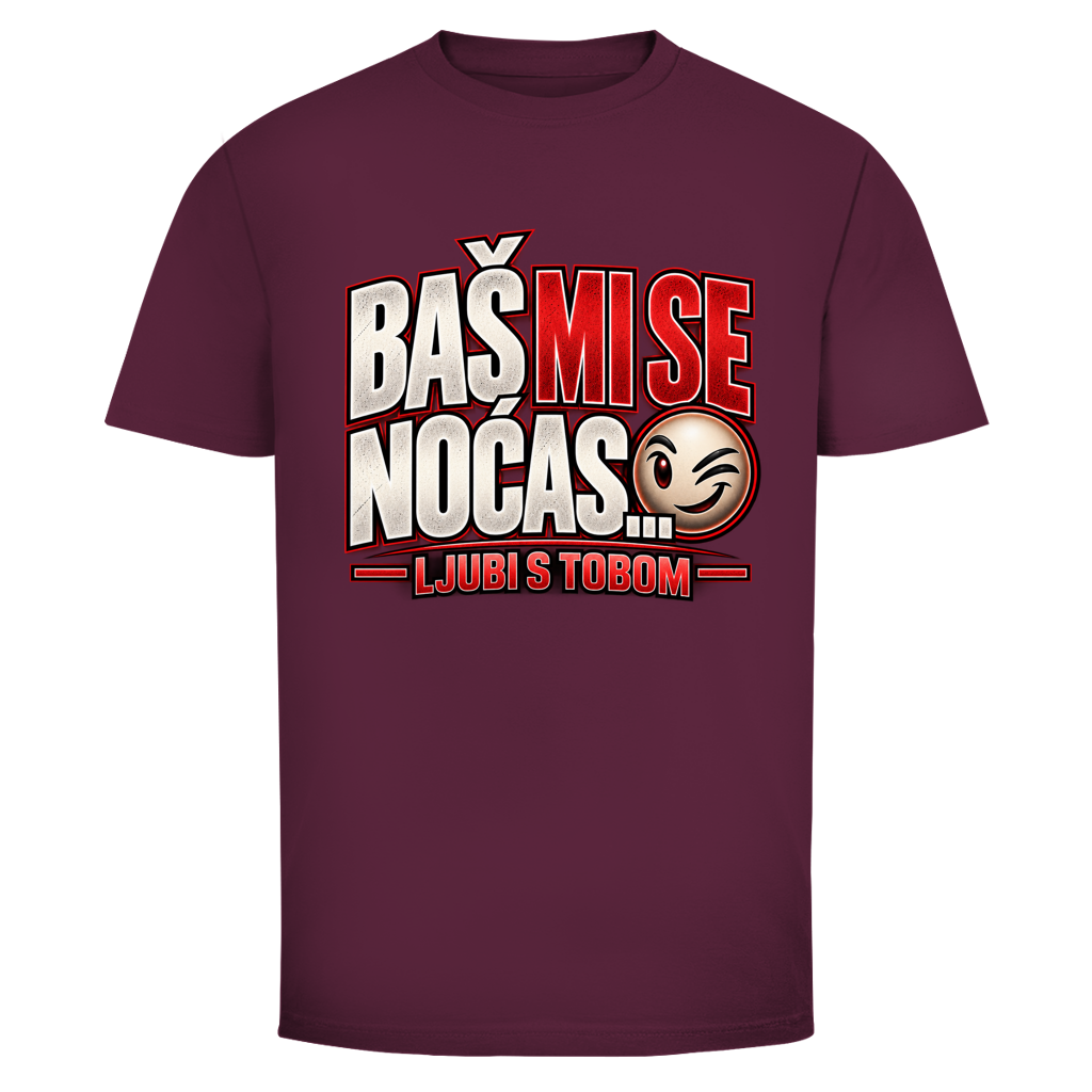 Herren T-Shirt  Mitar Mirić „Bas mi se nocas ljubi s tobom“  Rot | Balkan Kult Shirt Rot