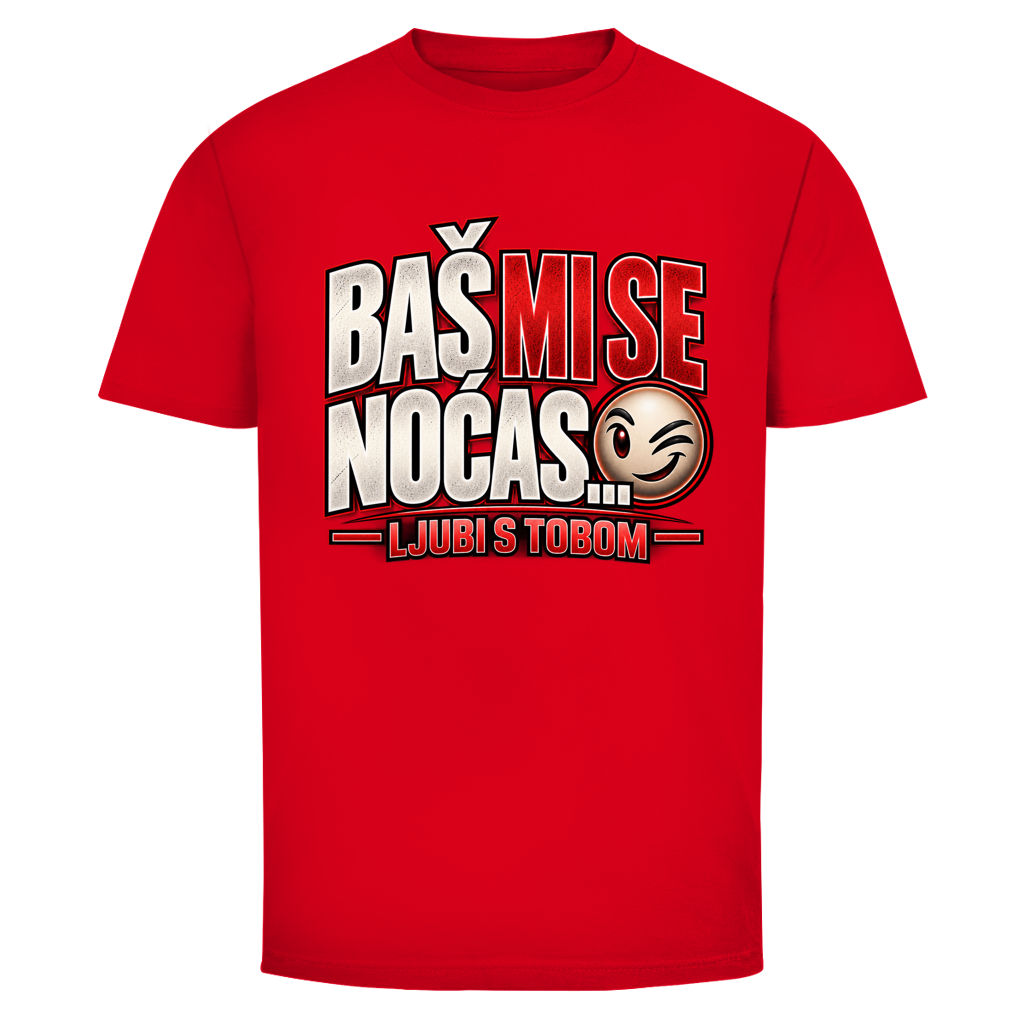 Herren T-Shirt  Mitar Mirić „Bas mi se nocas ljubi s tobom“  Rot | Balkan Kult Shirt Rot