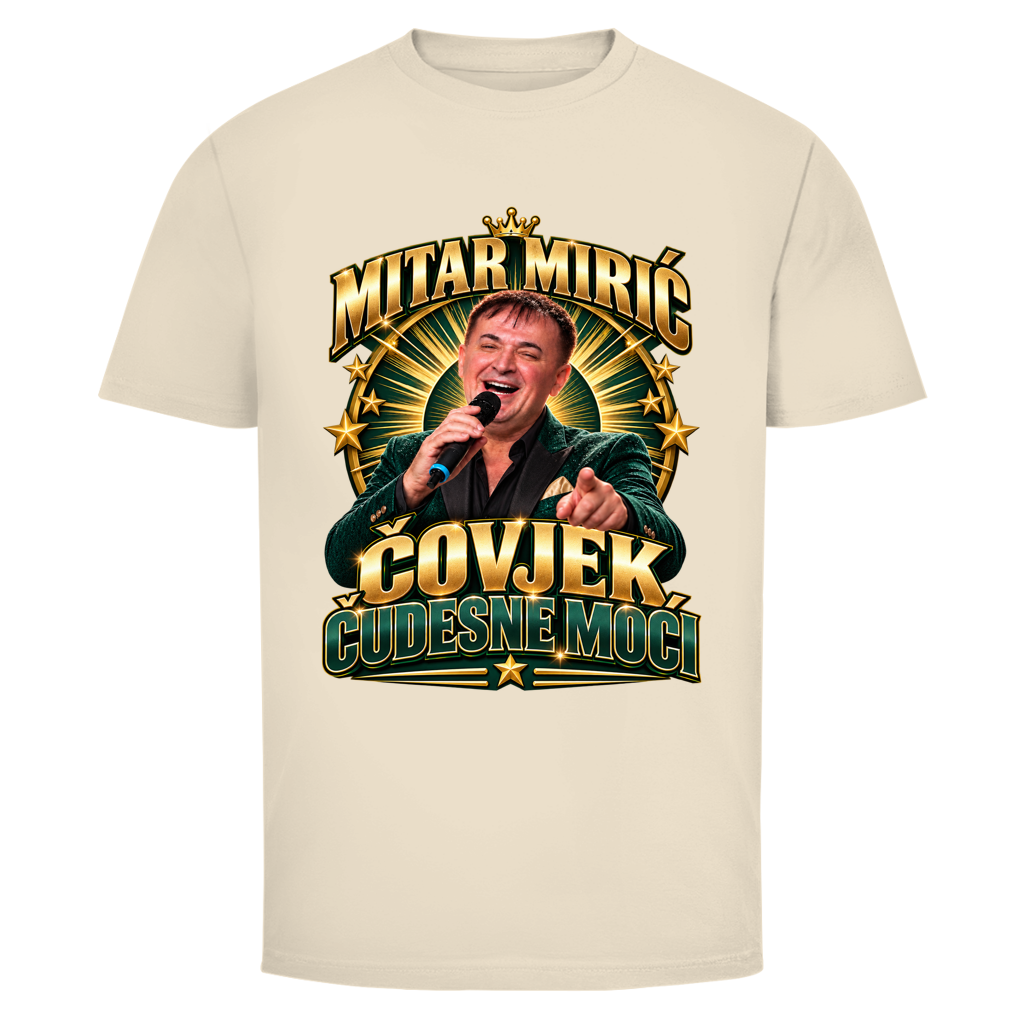 Herren T-Shirt  Mitar Mirić „Covjek cudesne moci“ | Balkan Kult Shirt Rot