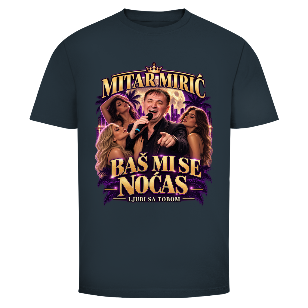 Herren T-Shirt  Mitar Mirić „Bas mi se nocas ljubi sa tobom“ | Balkan Kult Shirt Rot