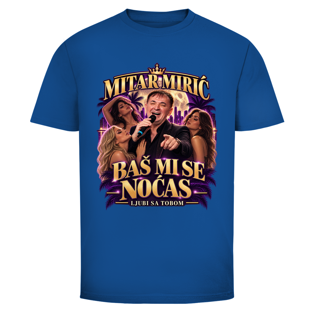 Herren T-Shirt  Mitar Mirić „Bas mi se nocas ljubi sa tobom“ | Balkan Kult Shirt Rot