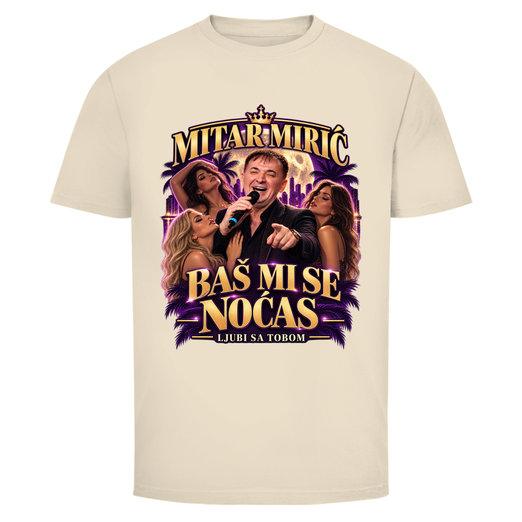 Herren T-Shirt  Mitar Mirić „Bas mi se nocas ljubi sa tobom“ | Balkan Kult Shirt Rot