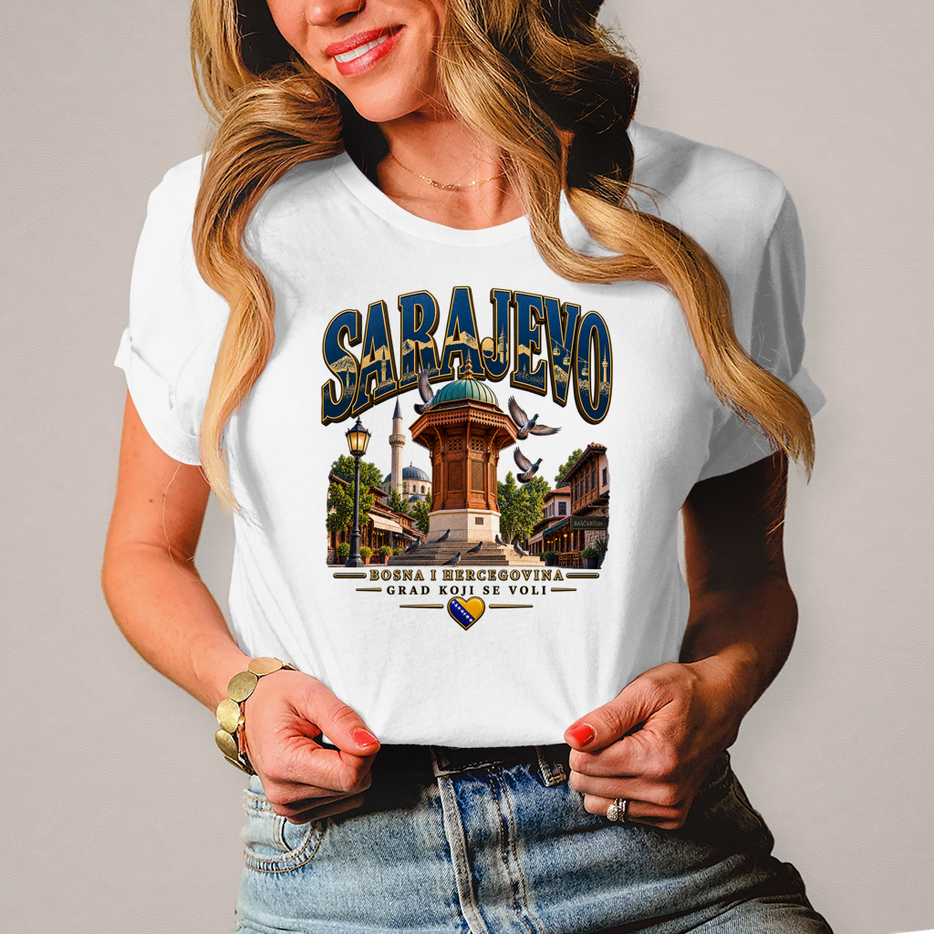 Sarajevo Damen T-Shirt – Grad koji se voli | Bosnien Heimat Shirt