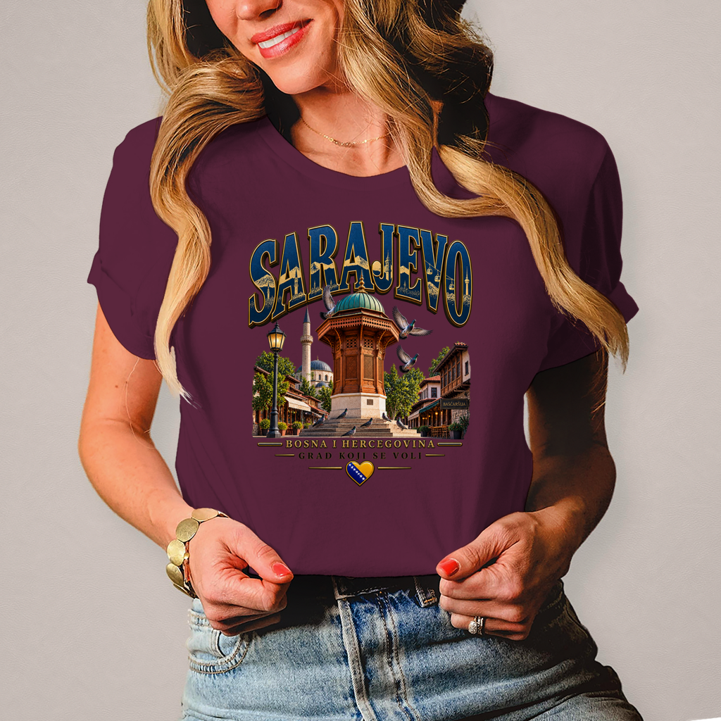 Sarajevo Damen T-Shirt – Grad koji se voli | Bosnien Heimat Shirt