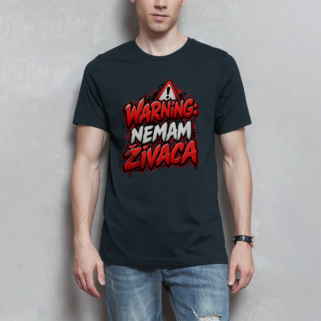 Herren T-Shirt - Warning nemam zivaca