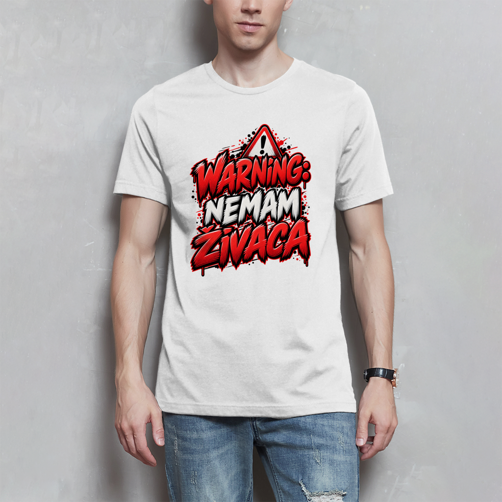 Herren T-Shirt - Warning nemam zivaca