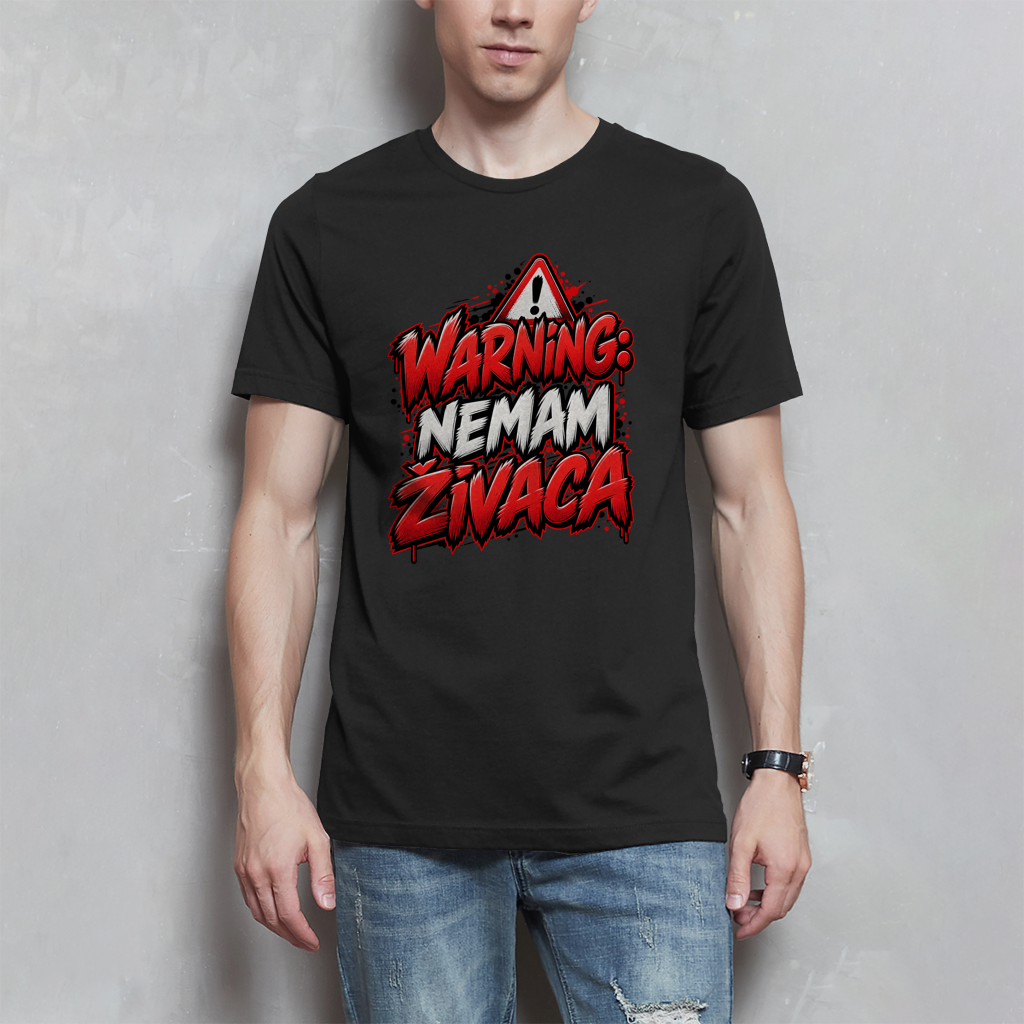Herren T-Shirt - Warning nemam zivaca