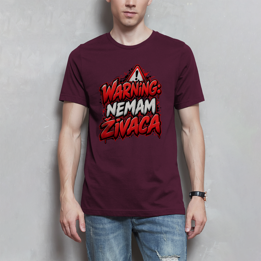 Herren T-Shirt - Warning nemam zivaca