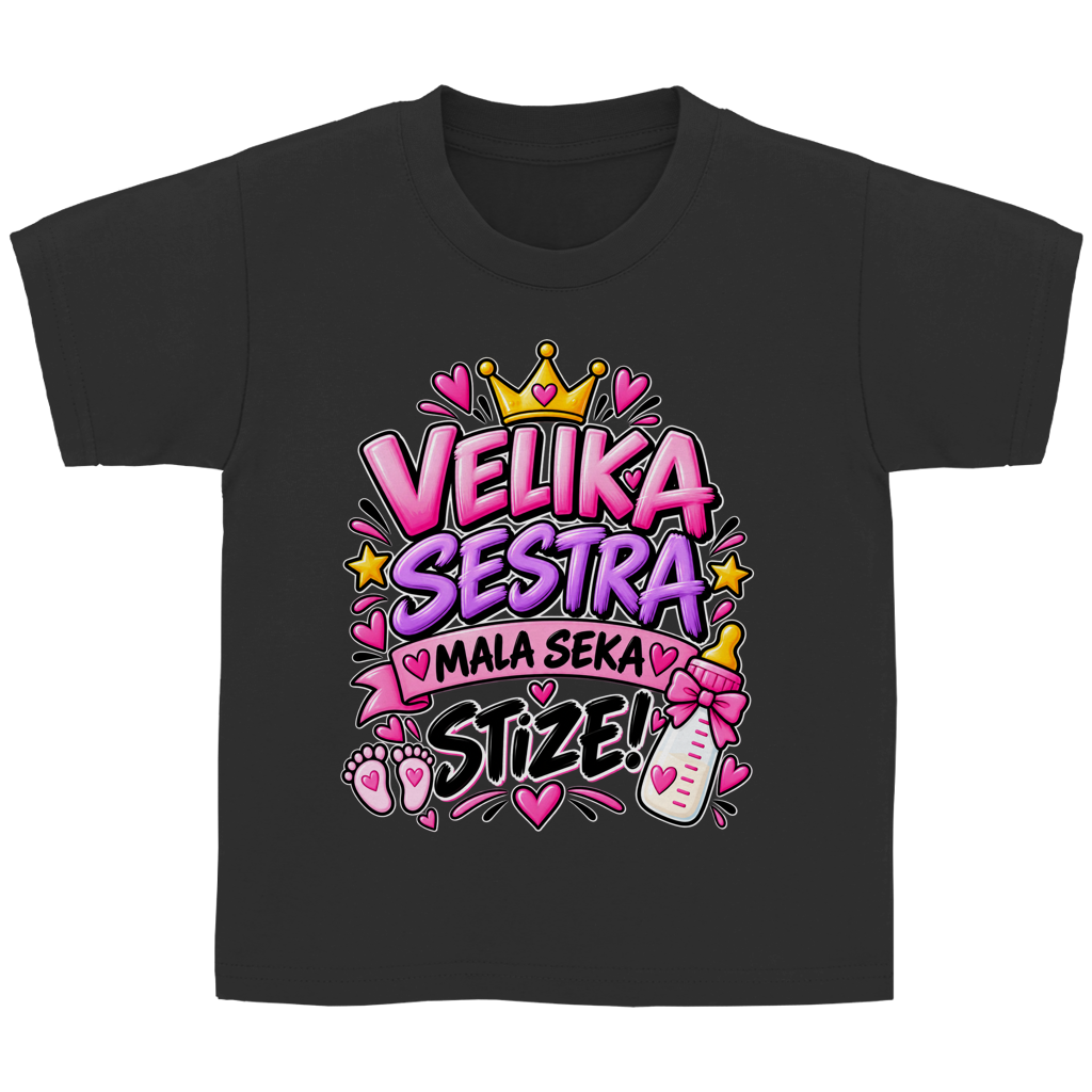 Kinder Basic T-Shirt Velika sestra mala seka stize