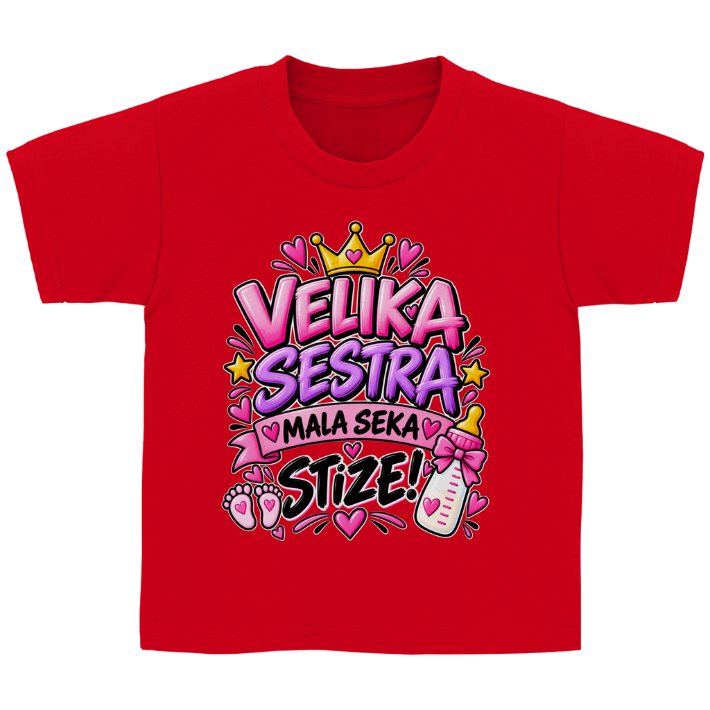 Kinder Basic T-Shirt Velika sestra mala seka stize