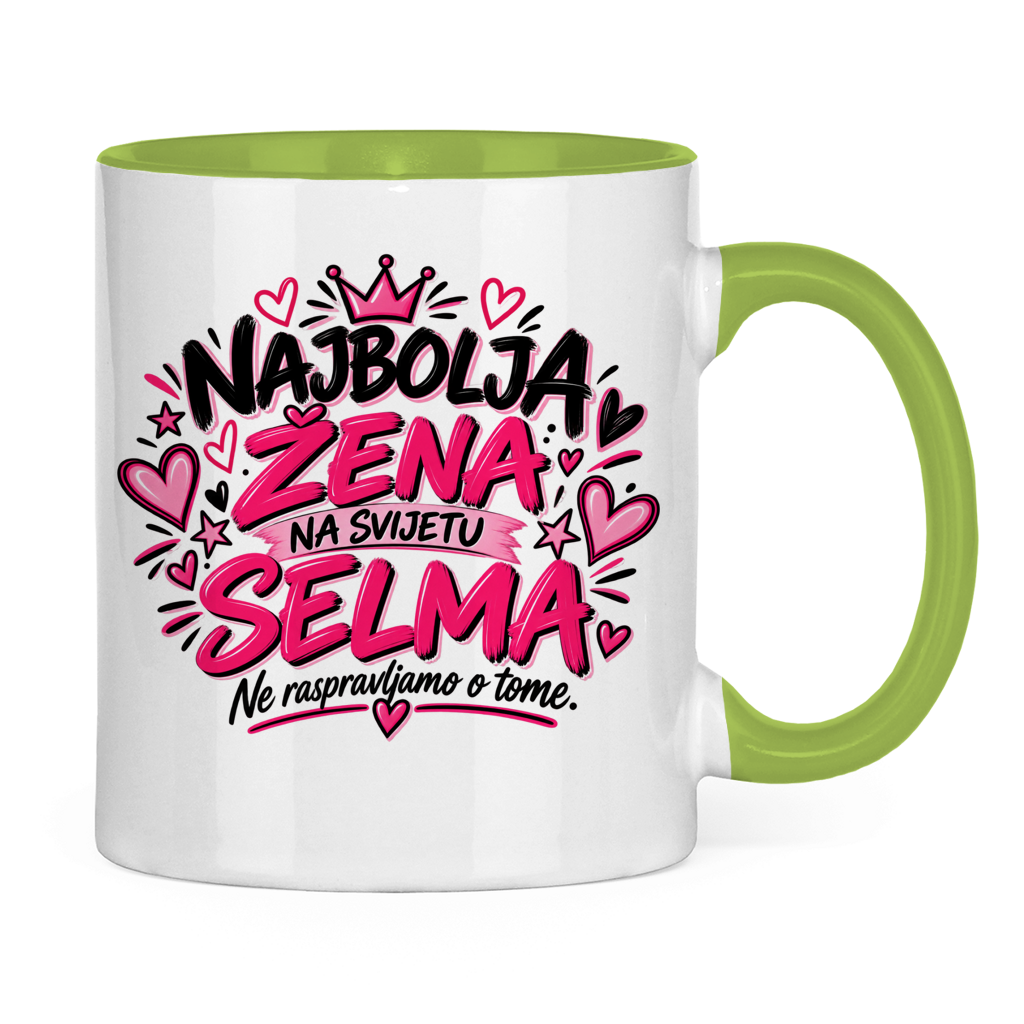 Tasse zweifarbig Najbolja zena SELMA