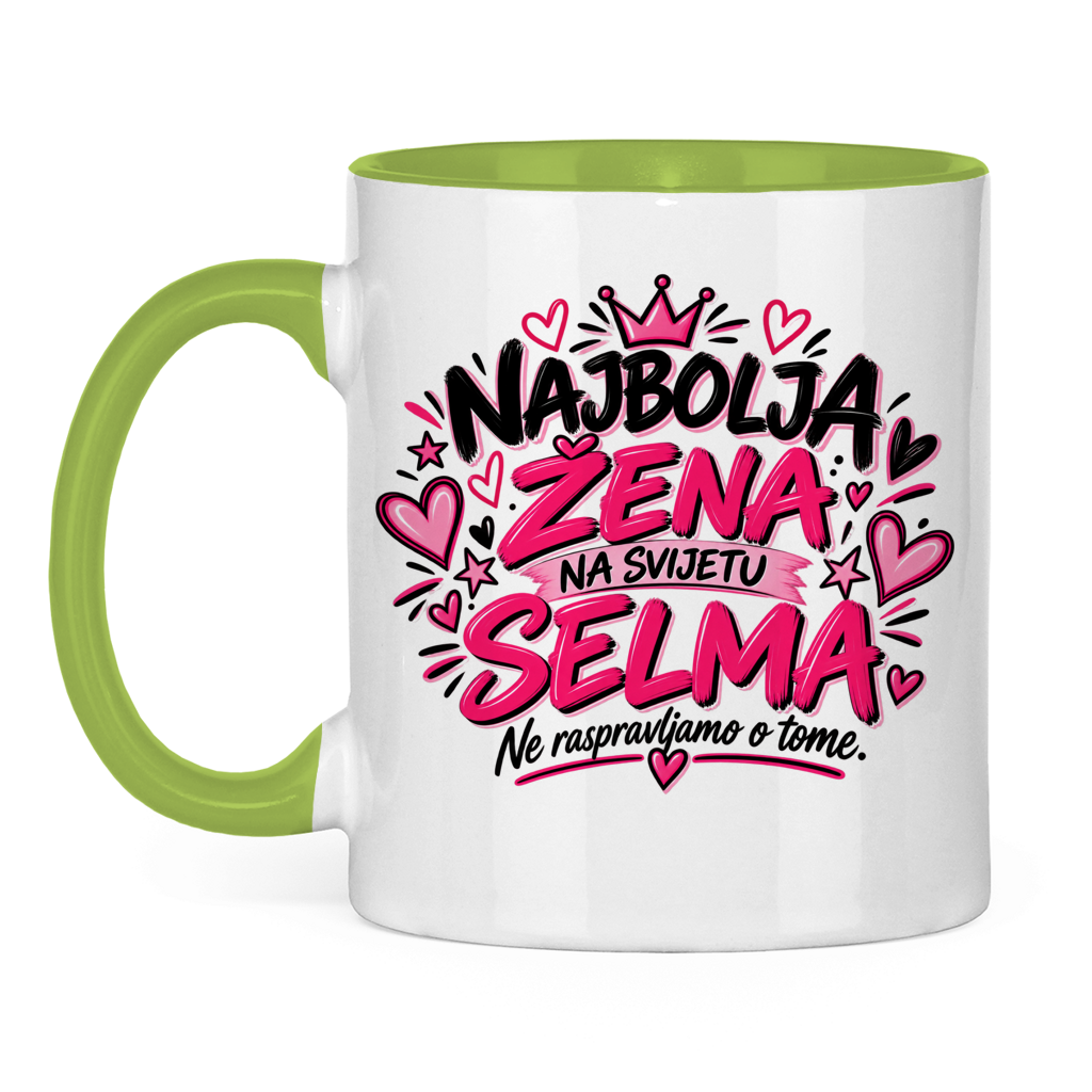 Tasse zweifarbig Najbolja zena SELMA
