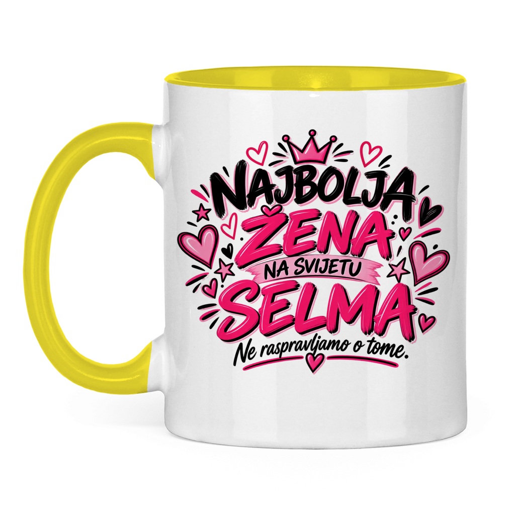 Tasse zweifarbig Najbolja zena SELMA