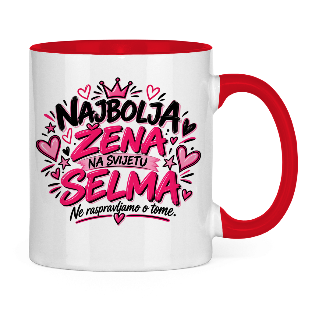 Tasse zweifarbig Najbolja zena SELMA