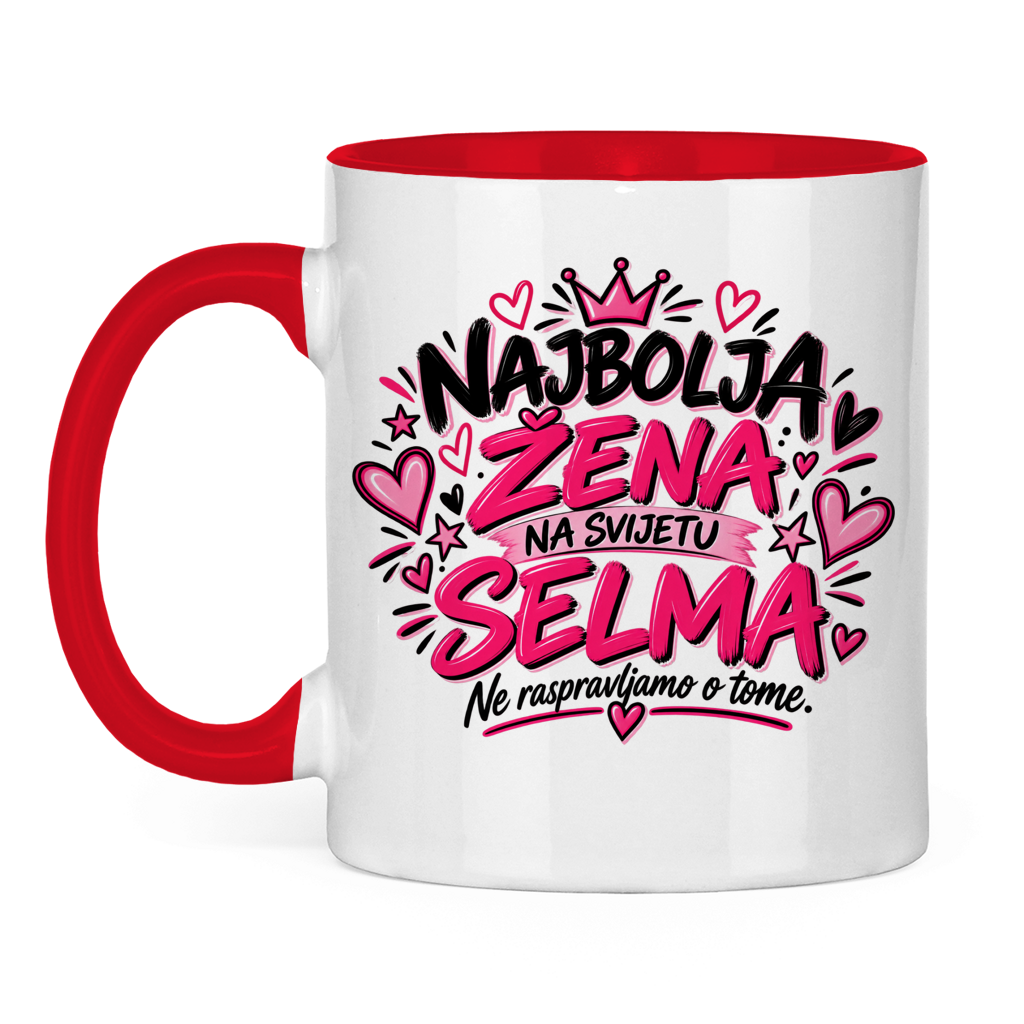 Tasse zweifarbig Najbolja zena SELMA