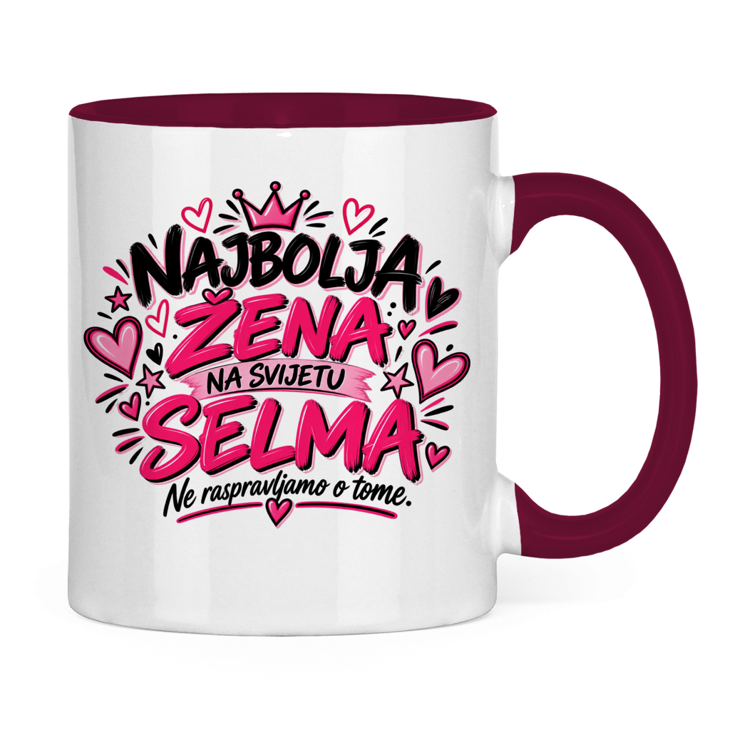 Tasse zweifarbig Najbolja zena SELMA