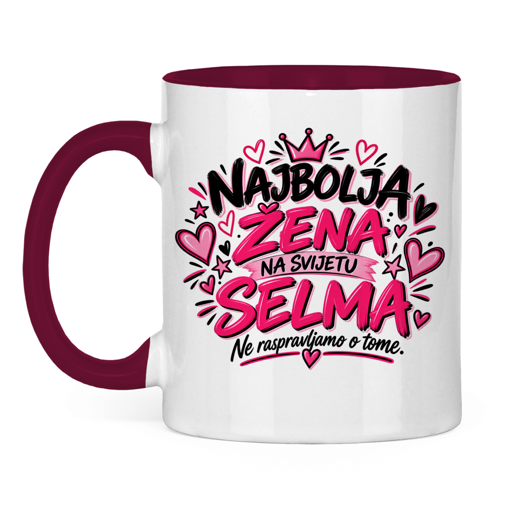 Tasse zweifarbig Najbolja zena SELMA