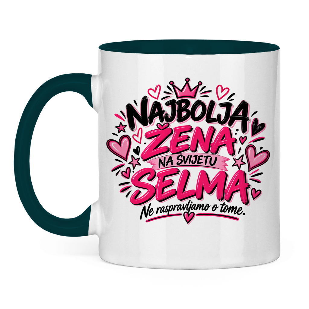 Tasse zweifarbig Najbolja zena SELMA