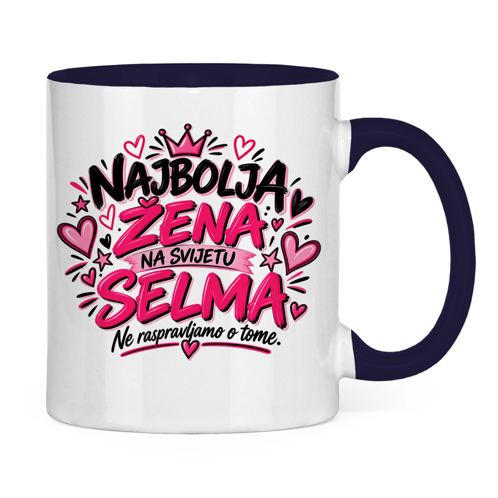 Tasse zweifarbig Najbolja zena SELMA