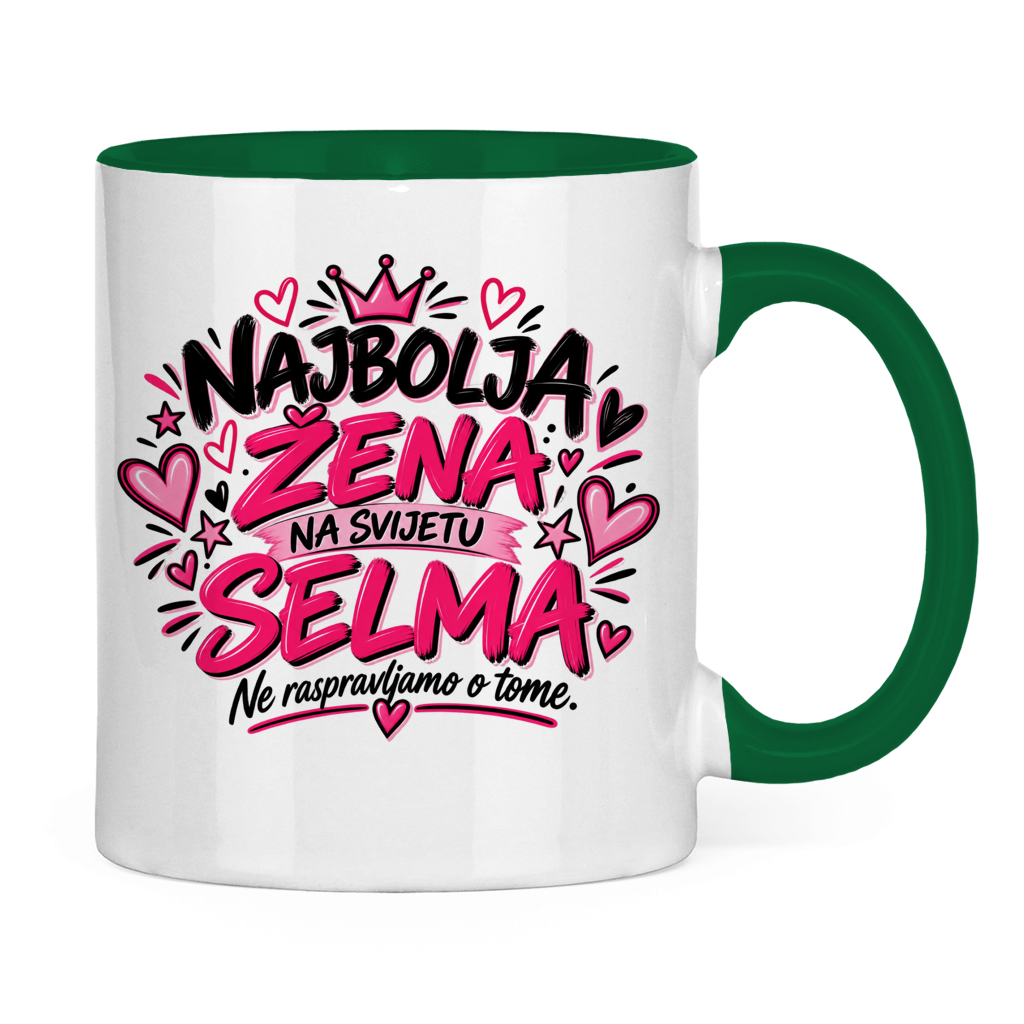 Tasse zweifarbig Najbolja zena SELMA