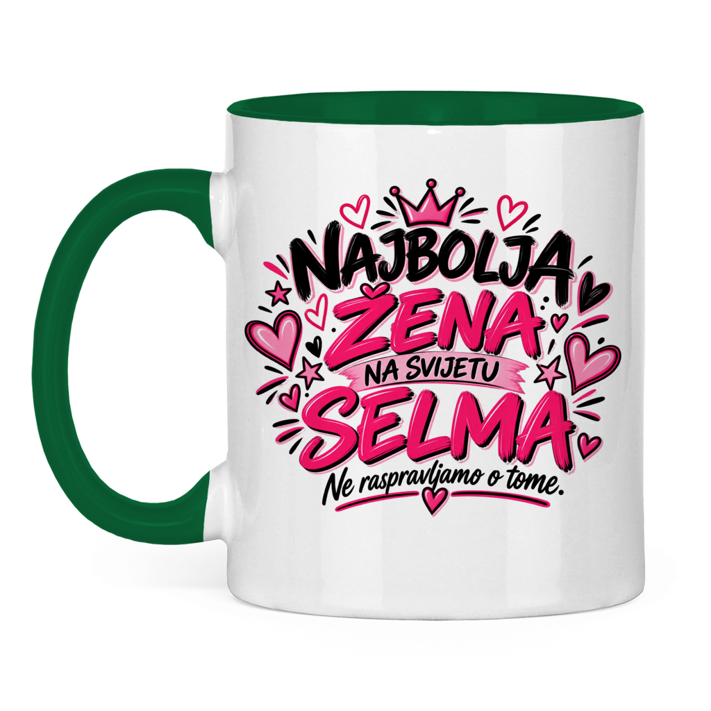 Tasse zweifarbig Najbolja zena SELMA