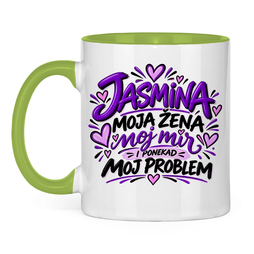 Tasse zweifarbig Najbolja zena Jasmina