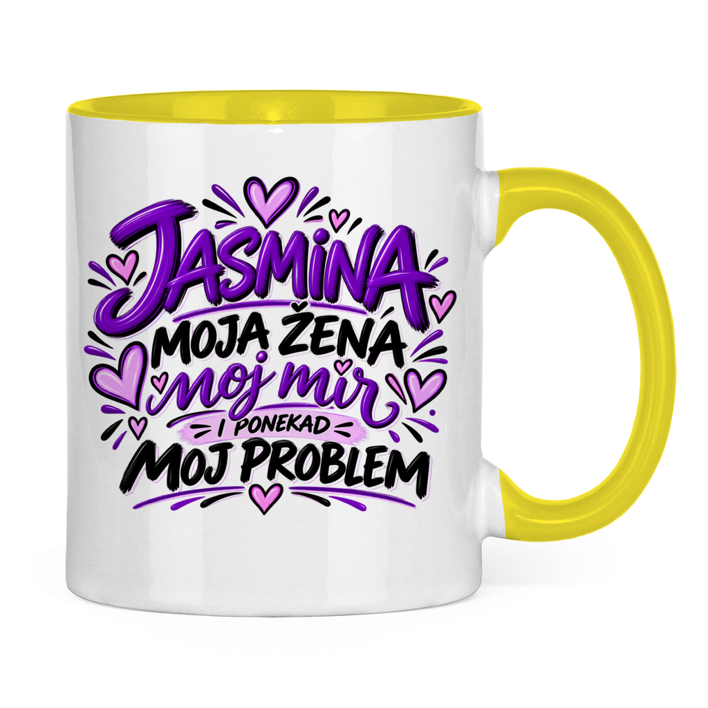 Tasse zweifarbig Najbolja zena Jasmina
