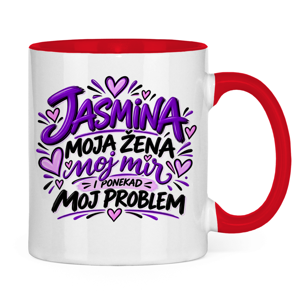 Tasse zweifarbig Najbolja zena Jasmina