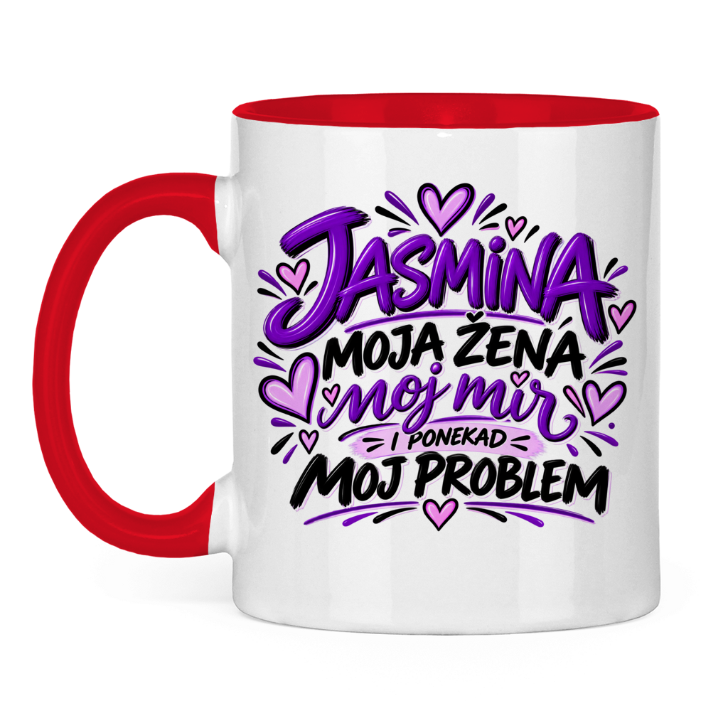 Tasse zweifarbig Najbolja zena Jasmina