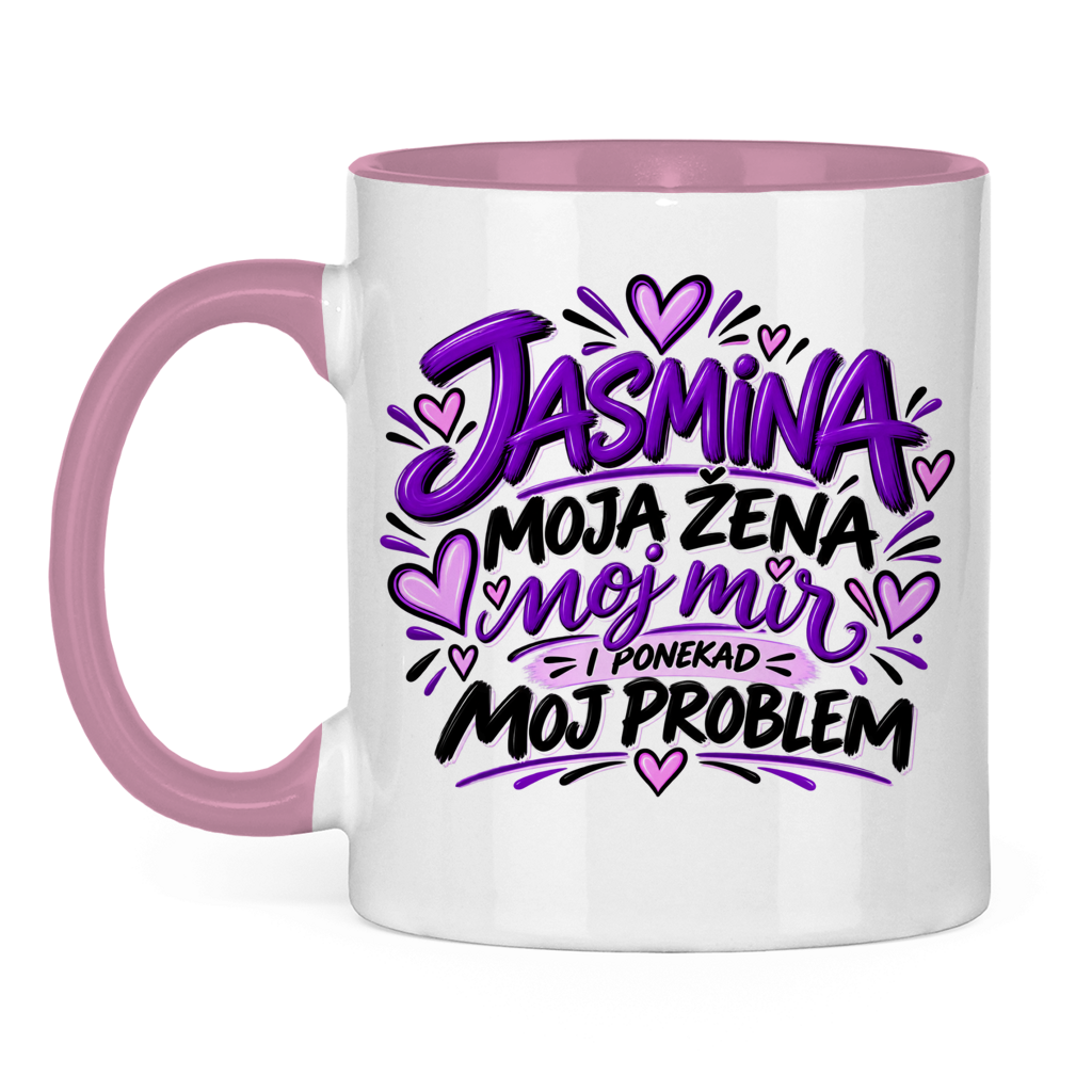 Tasse zweifarbig Najbolja zena Jasmina