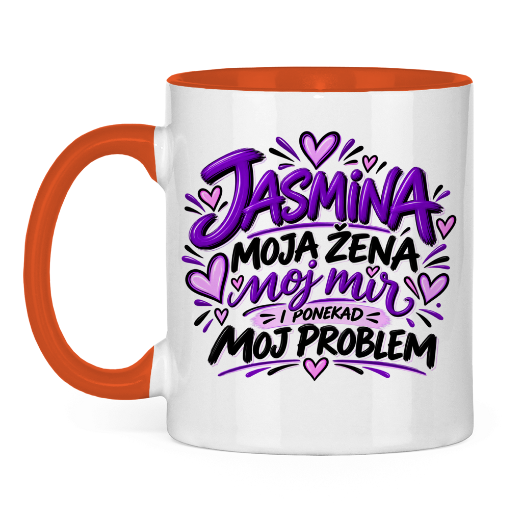 Tasse zweifarbig Najbolja zena Jasmina