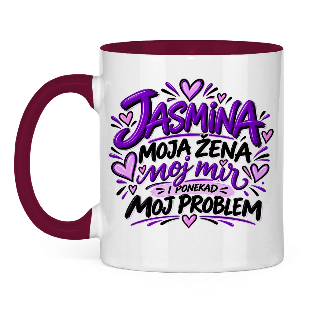 Tasse zweifarbig Najbolja zena Jasmina