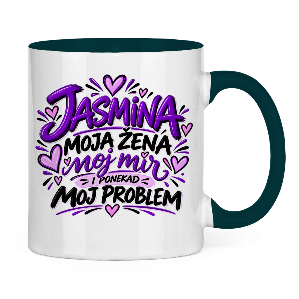 Tasse zweifarbig Najbolja zena Jasmina